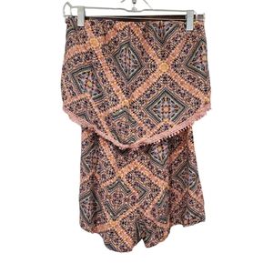 Boho Flounce Top Romper